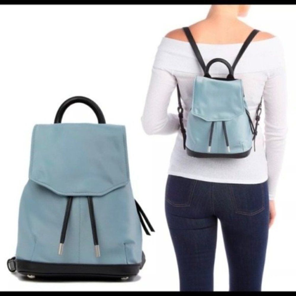 RAG & BONE Nylon & Leather Blue Mini Backpack - Picture 9 of 9